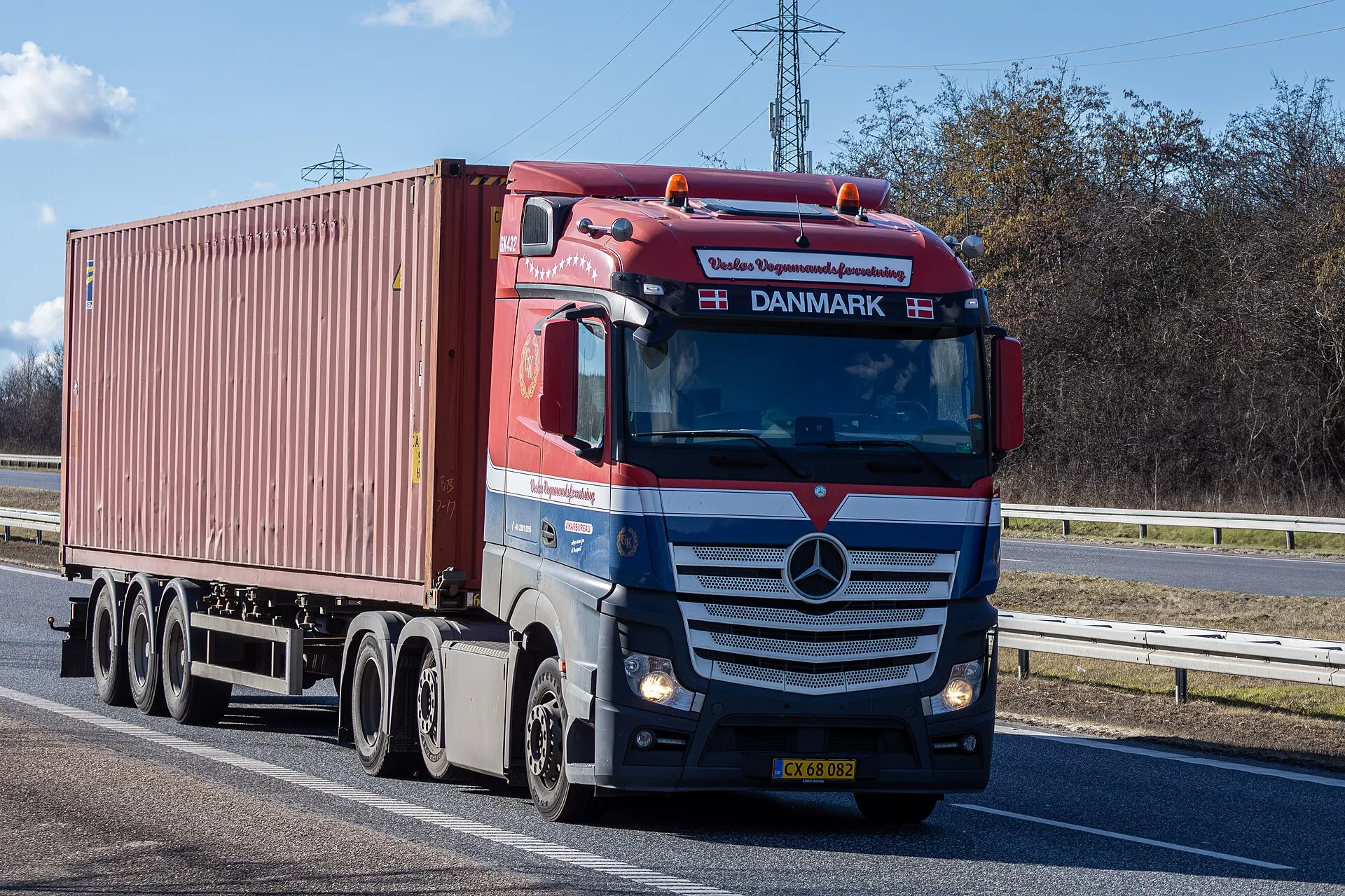 Semi truck on a motorway